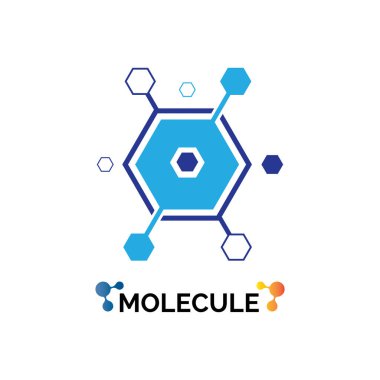 Molekül sembolü logo şablonu vektör illüstrasyon tasarımı