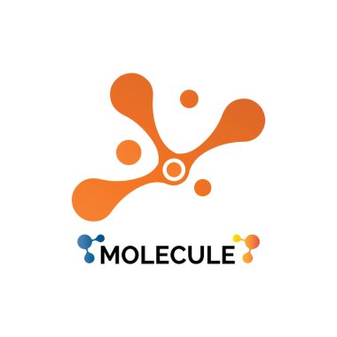 Molekül sembolü logo şablonu vektör illüstrasyon tasarımı