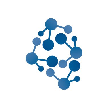 Molekül sembolü logo şablonu vektör illüstrasyon tasarımı