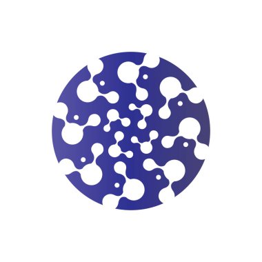 Molekül sembolü logo şablonu vektör illüstrasyon tasarımı