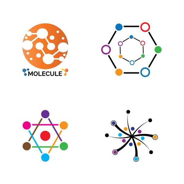 Molecule Symbool Logo Template Vector Illustratie Ontwerp — Stockvector
