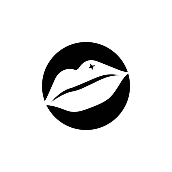 Modèle Vectoriel Logo Cosmétique Icône Lèvres — Image vectorielle