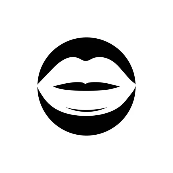 Modèle Vectoriel Logo Cosmétique Icône Lèvres — Image vectorielle