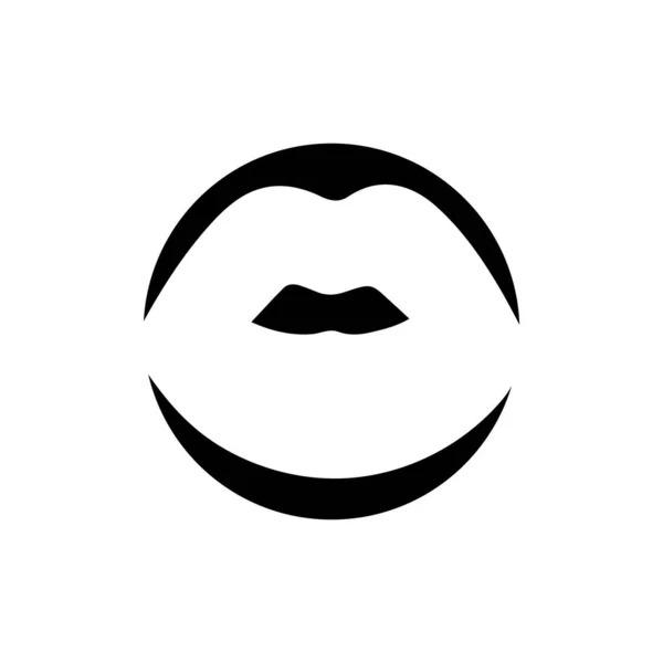 Icono Labios Plantilla Vector Logotipo Cosmético — Archivo Imágenes Vectoriales