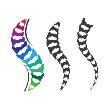 Omurga teşhis sembolü logo şablonu vektör illüstrasyon tasarımı