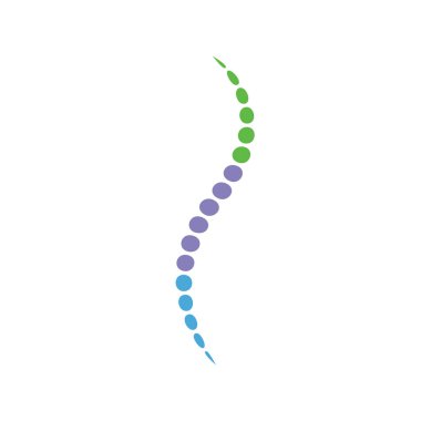 Omurga teşhis sembolü logo şablonu vektör illüstrasyon tasarımı