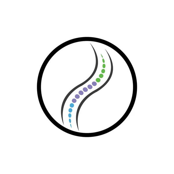 Spine Diagnostics Symbol Logo Template Vector Illustration Design — Stock Vector