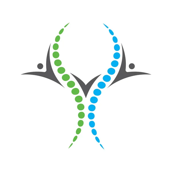 Diagnostyka Kręgosłupa Symbol Logo Wzór Wektor Ilustracja Projekt — Wektor stockowy