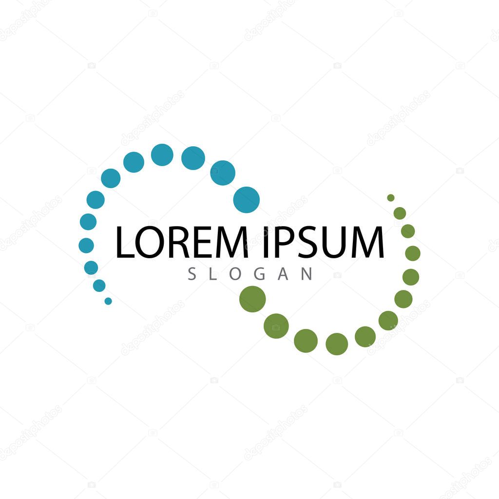 Spine diagnostics symbol logo template vector illustration design