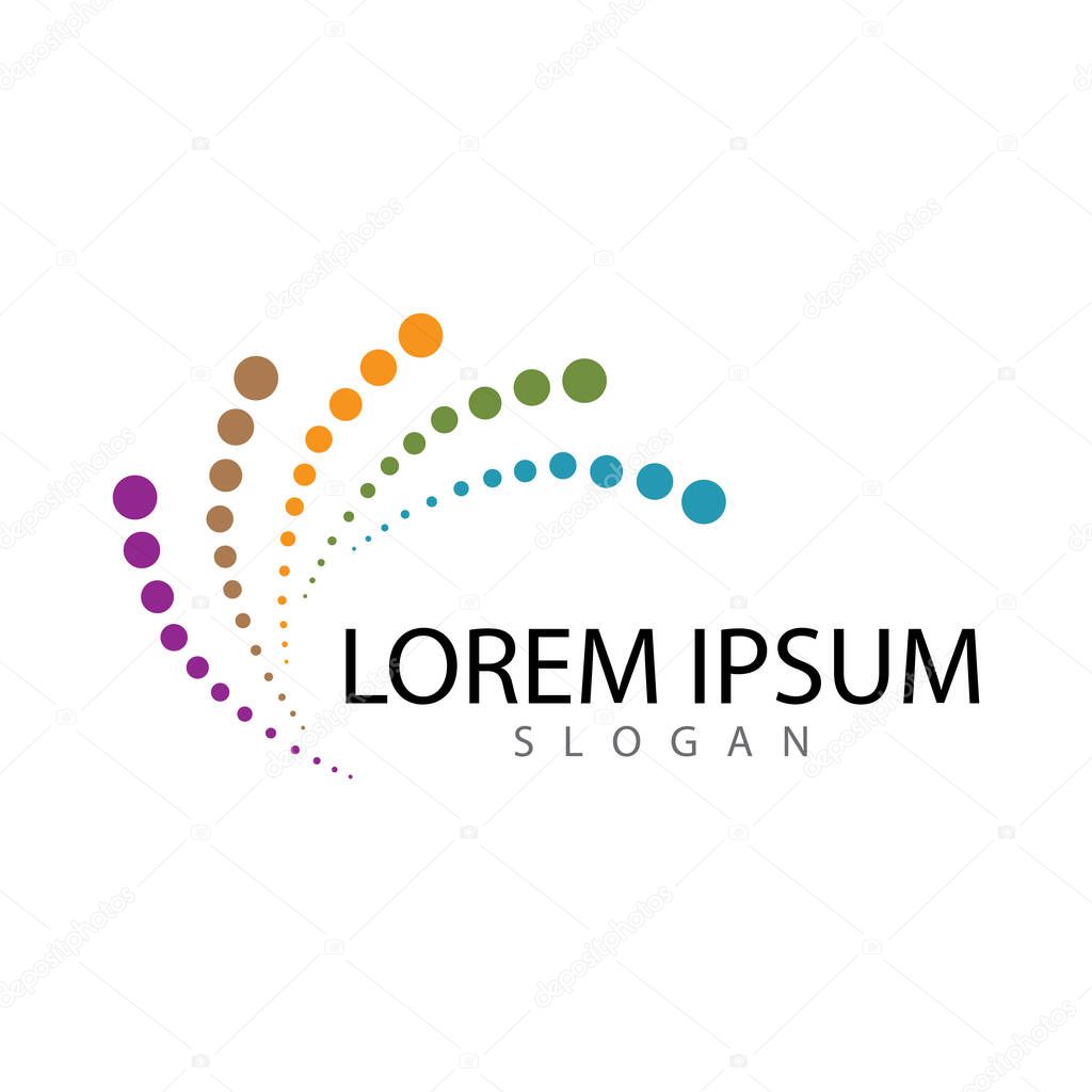 Spine diagnostics symbol logo template vector illustration design