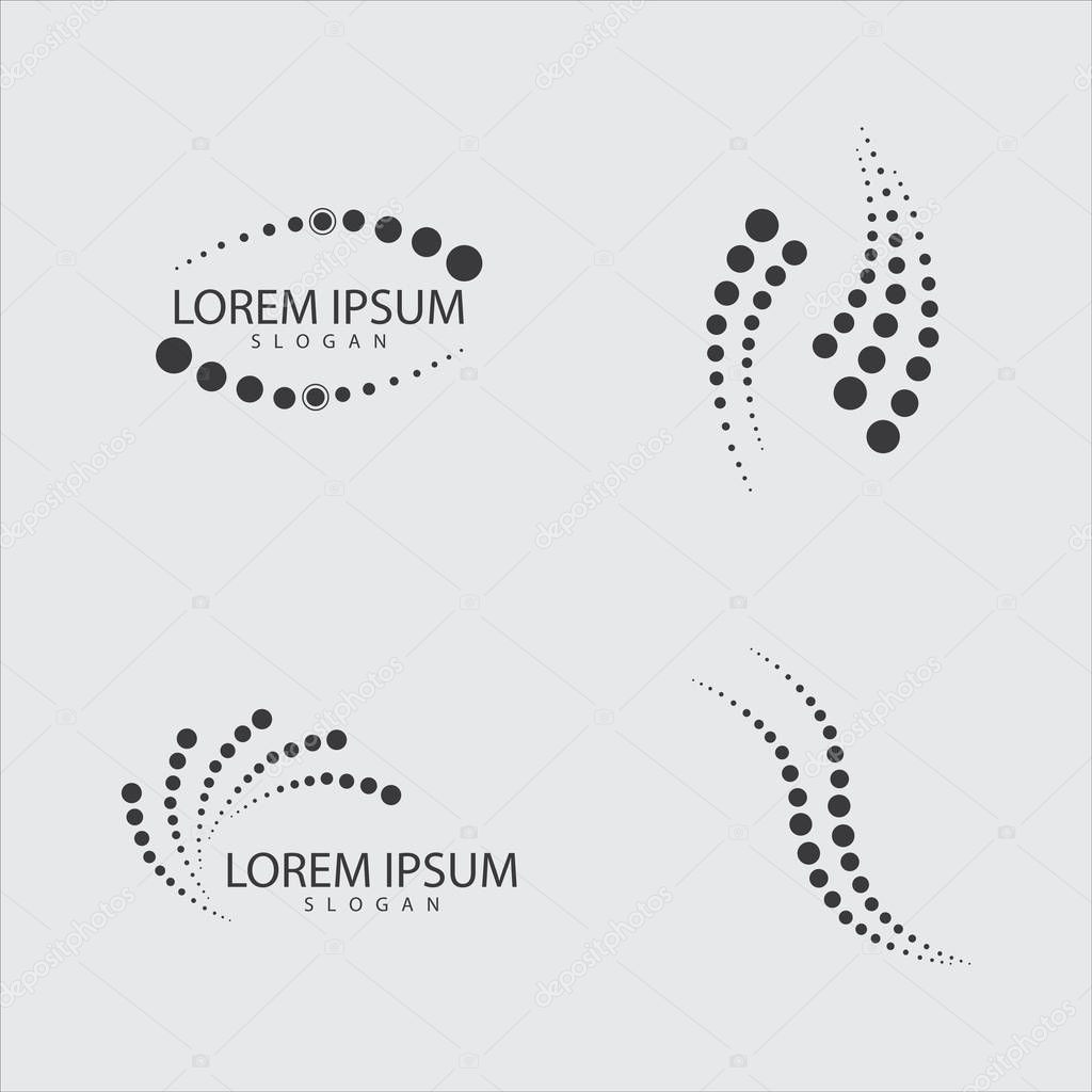 Spine diagnostics symbol logo template vector illustration design