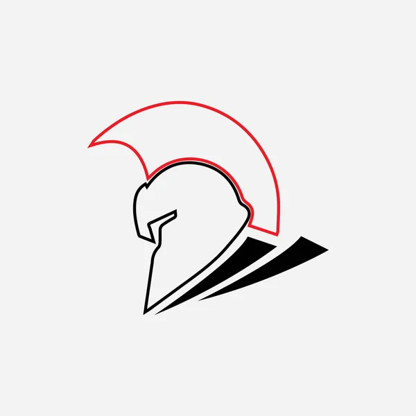 Masque Gladiator Modèle Logo Casque Spartiate Conception Icône Vectorielle — Image vectorielle