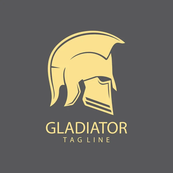 Gladiator Masker Spartaanse Helm Logo Template Vector Pictogram Ontwerp — Stockvector