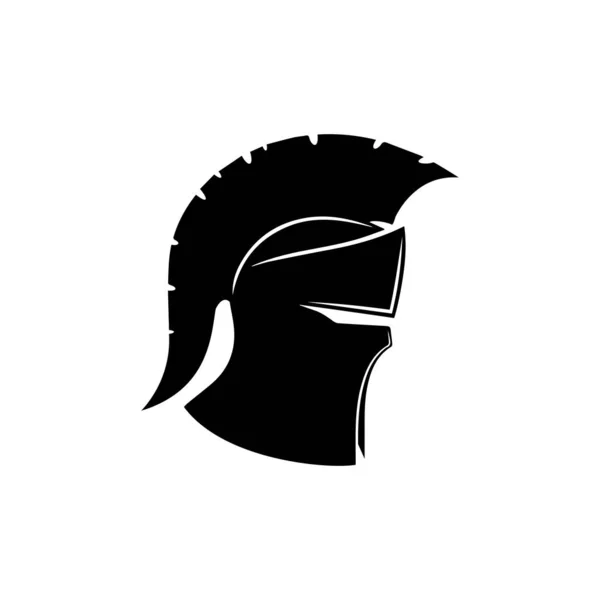 Gladiator Mask Spartan Helmet Logo Template Vector Icon Design — Stock Vector