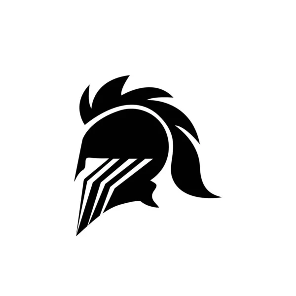 Gladiaattori Naamio Spartan Kypärä Logo Malli Vektori Kuvake Suunnittelu — vektorikuva