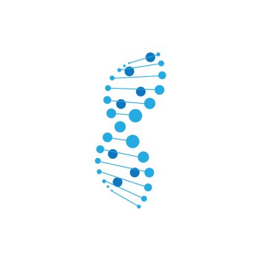 İnsan DNA 'sı ve genetik vektör ikonu tasarımı çizimi