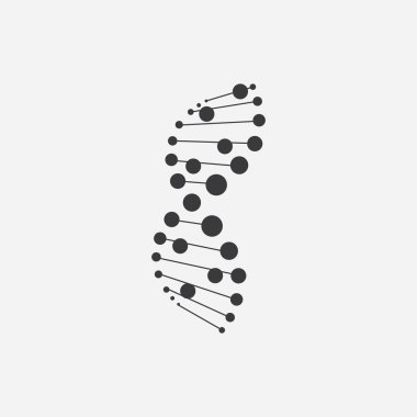 İnsan DNA 'sı ve genetik vektör ikonu tasarımı çizimi