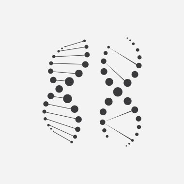 İnsan DNA 'sı ve genetik vektör ikonu tasarımı çizimi