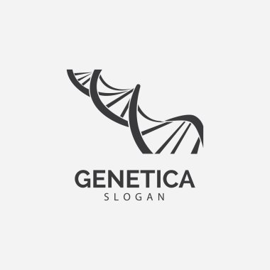 İnsan DNA 'sı ve genetik vektör ikonu tasarımı çizimi