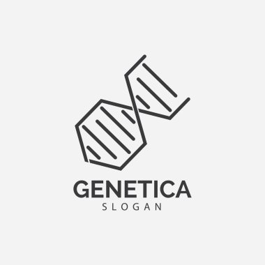İnsan DNA 'sı ve genetik vektör ikonu tasarımı çizimi