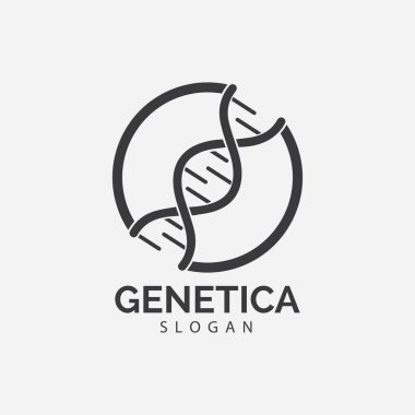 İnsan DNA 'sı ve genetik vektör ikonu tasarımı çizimi