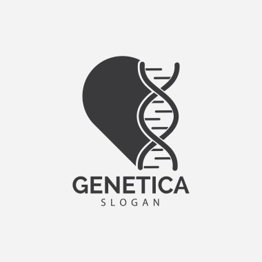 İnsan DNA 'sı ve genetik vektör ikonu tasarımı çizimi