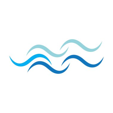 Su Dalgası sembolü ve simge logo şablonu vektörü