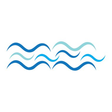 Su Dalgası sembolü ve simge logo şablonu vektörü