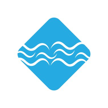 Su Dalgası sembolü ve simge logo şablonu vektörü