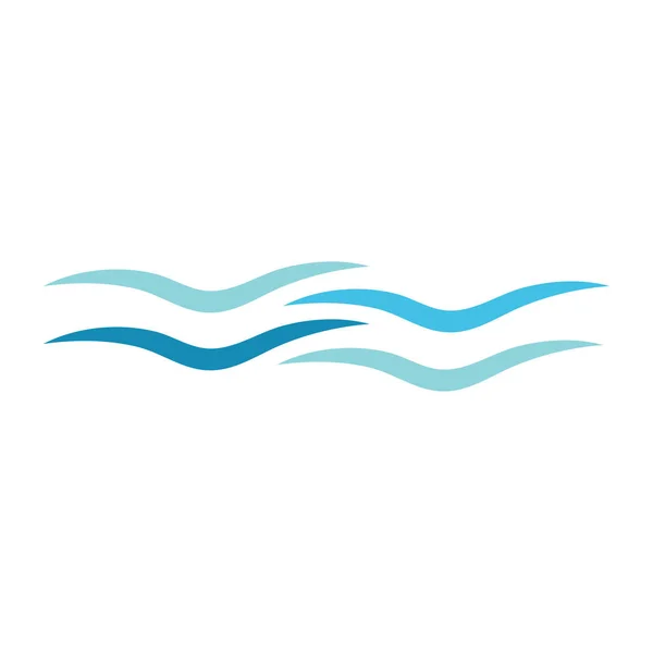 Su Dalgası sembolü ve simge logo şablonu vektörü