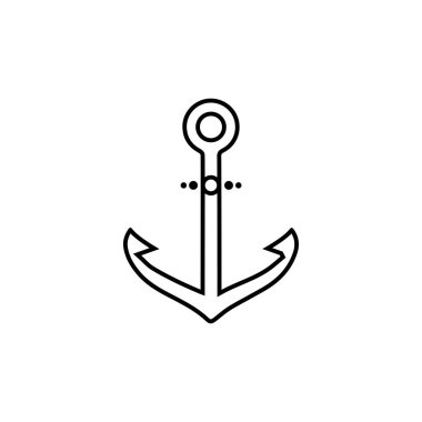 Anchor simgesi Logo Şablon vektör çizimi