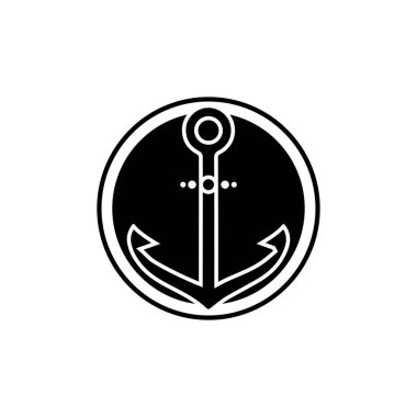 Anchor simgesi Logo Şablon vektör çizimi