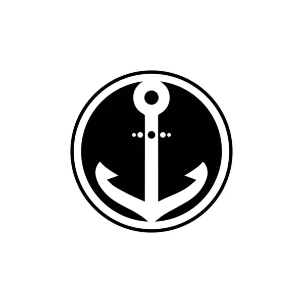 Ankerikon Logomalens Vektorillustrasjon – stockvektor