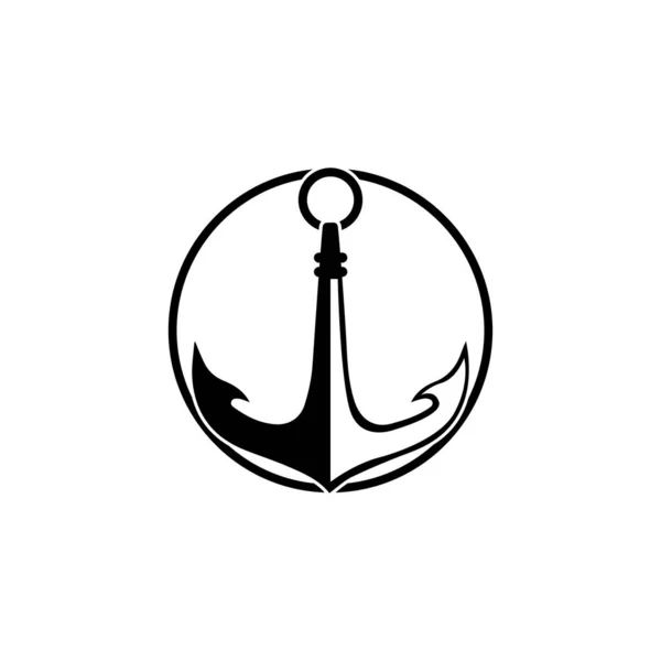 Ícone Âncora Logo Template Vector Illustration — Vetor de Stock