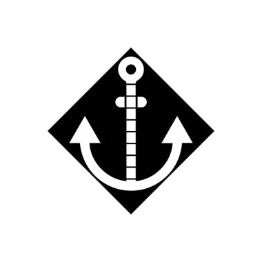 Anchor simgesi Logo Şablon vektör çizimi