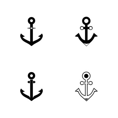 Anchor simgesi Logo Şablon vektör çizimi