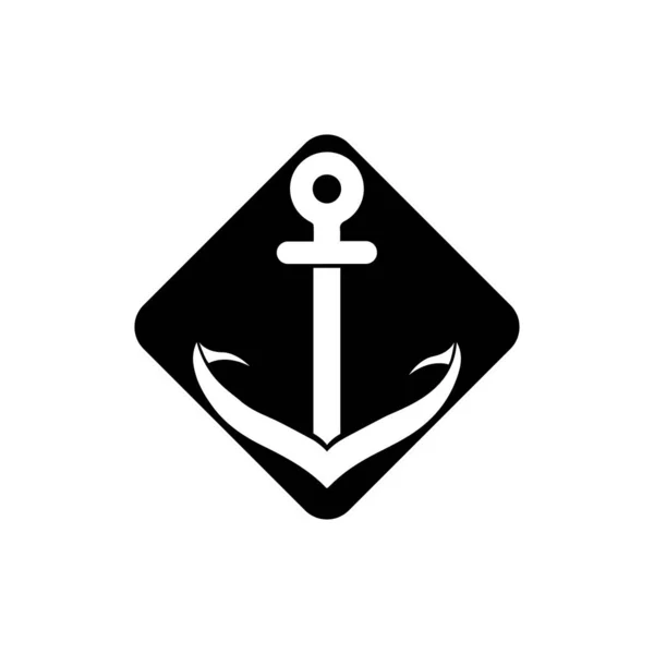 Anchor Icon Logo Template Vector Illustration — Stock Vector