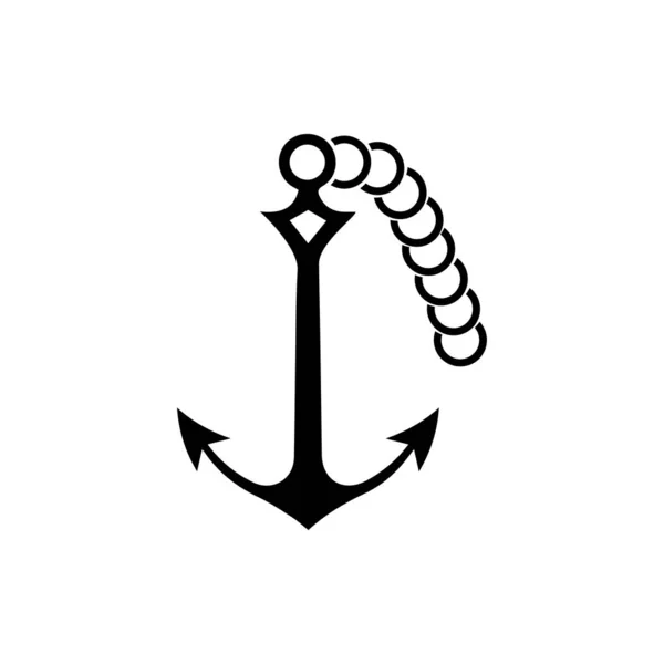 Ankerpictogram Logo Sjabloon Vector Illustratie — Stockvector