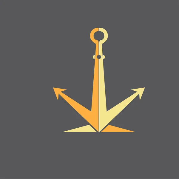 Anker Symbol Logo Vorlage Vektor Illustration — Stockvektor