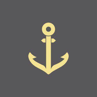 Anchor simgesi Logo Şablon vektör çizimi