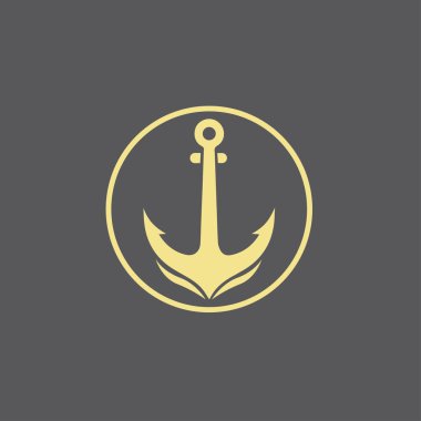 Anchor simgesi Logo Şablon vektör çizimi