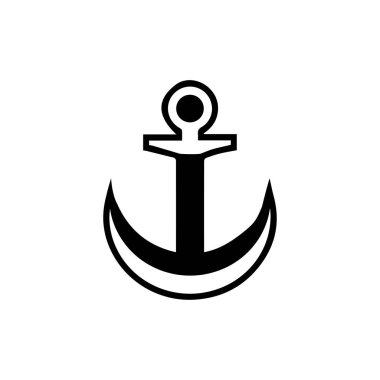 Anchor simgesi Logo Şablon vektör çizimi