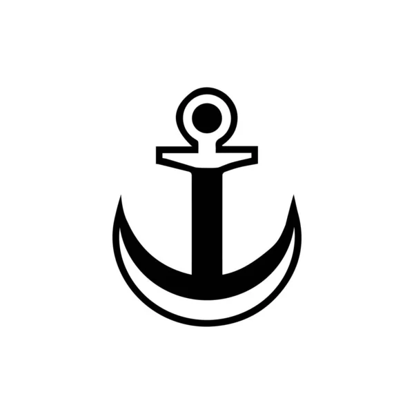 Іконка Якоря Логотип Шаблон Векторні Ілюстрації — стоковий вектор