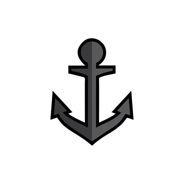 Іконка Якоря Логотип Шаблон Векторні Ілюстрації — стоковий вектор