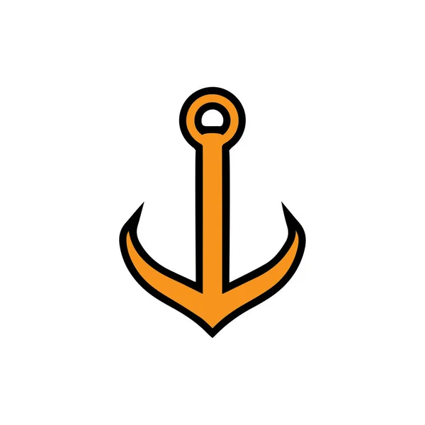 Anchor Icon Logo Template Vector Illustration — Stock Vector