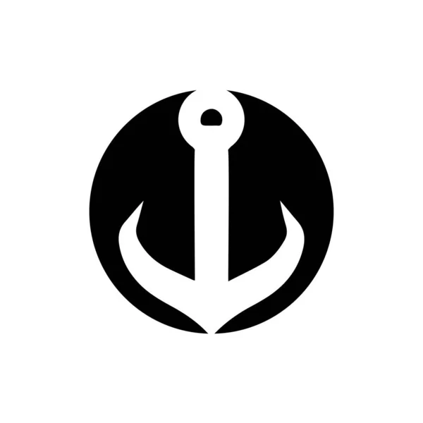Anchor Simgesi Logo Şablon Vektör Çizimi — Stok Vektör