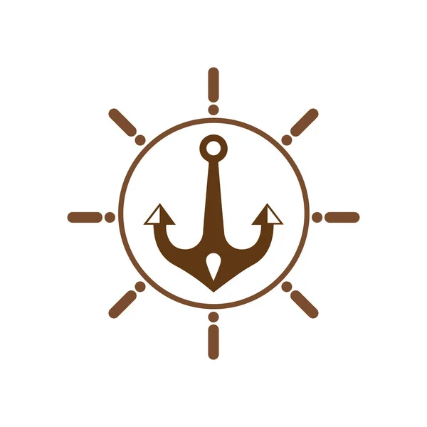 Anker Symbol Logo Vorlage Vektor Illustration — Stockvektor