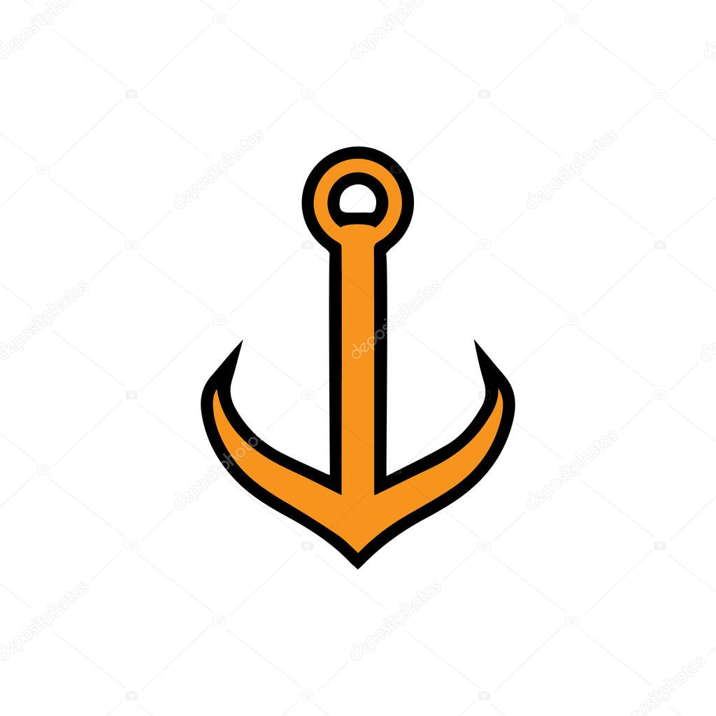 Anchor icon Logo Template vector illustration