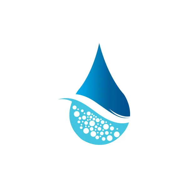 Waterdruppel Logo Template Vector Illustratie Ontwerp — Stockvector