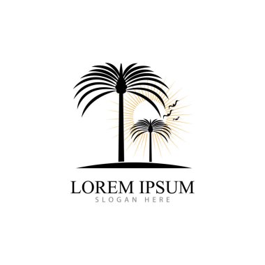 Tarih ağaç simge vektör çizim logo şablonu